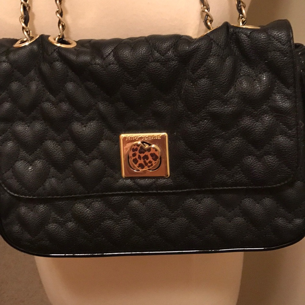 Betsey Johnson Quilted Heart purse